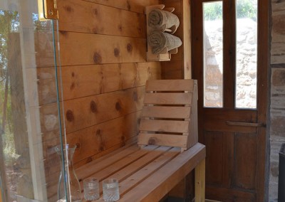 Hot rock sauna.