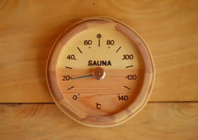 Sauna heat gauge.